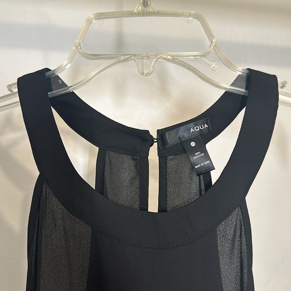 Aqua Women’s Black Sleeveless Top Strings Black NEW W TAGS size XS - Picture 2 of 12